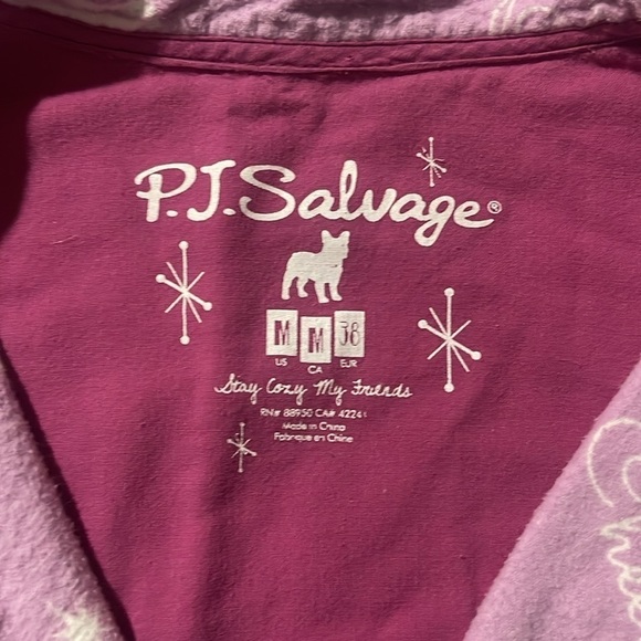 PJ Salvage Women's Button Up Pajama Top Medium - Picture 12 of 14
